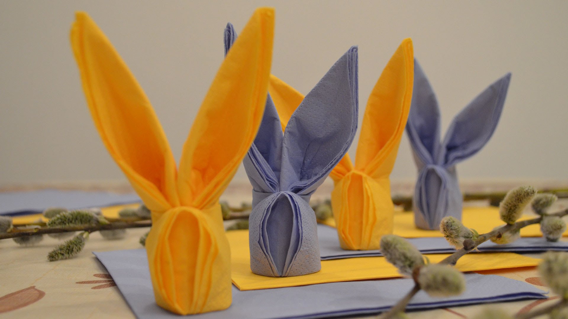 serviettes de table lièvre
