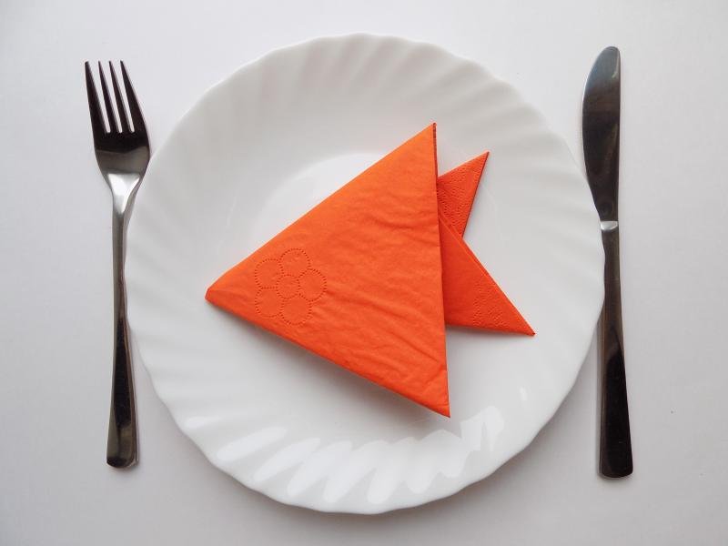poisson serviette origami