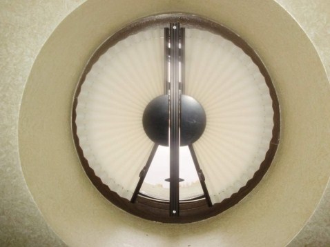 Pleated curtains for round windows
