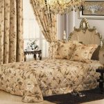 rideaux jacquard avec lit