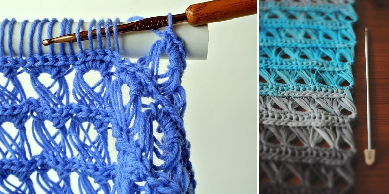 Exemples de tricot à la main dans la technique péruvienne