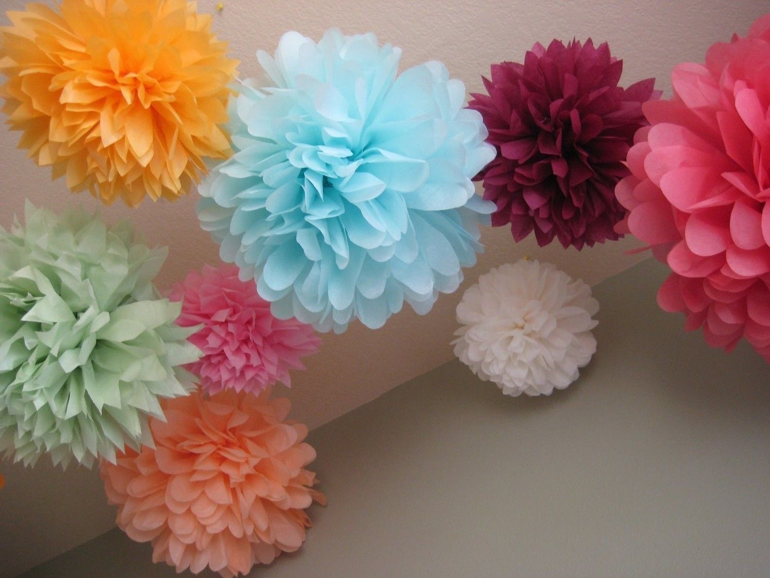 idées de conception de pompons de serviettes en papier
