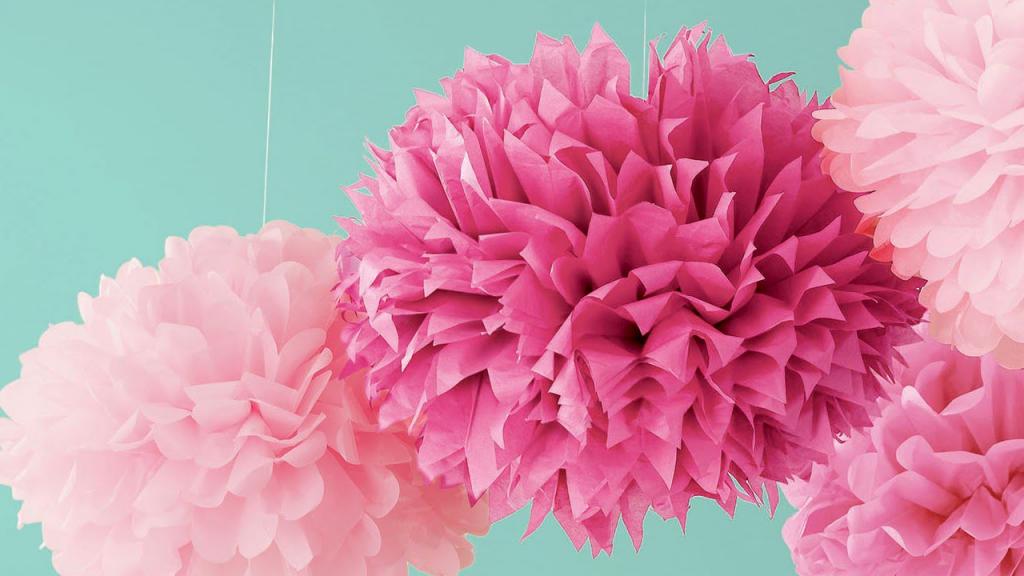 pompons de serviettes en papier décoration photo