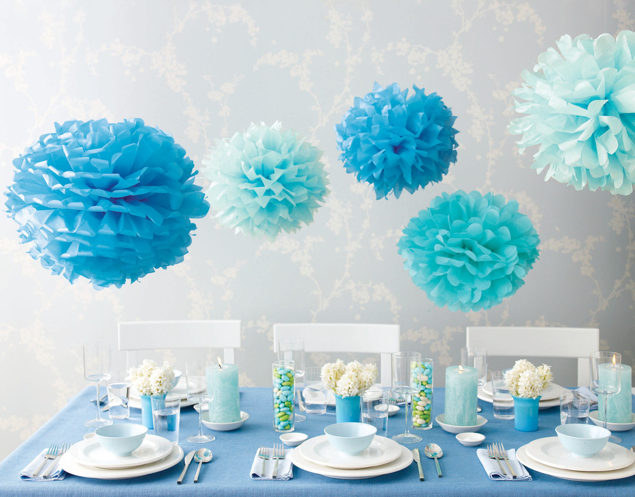 options de photo de serviettes en papier pompons