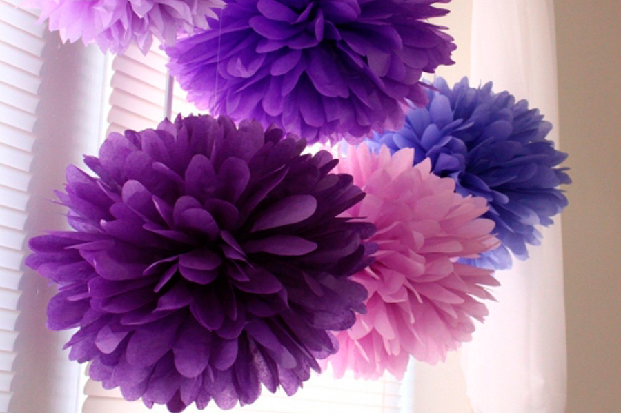 pompons de serviettes en papier