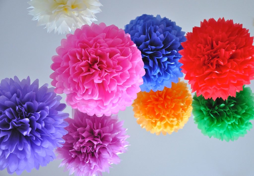 idées de conception de pompons de serviettes en papier