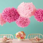 pompons de serviettes en papier pour le mariage