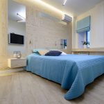 Couleur bleue à l'intérieur de la chambre