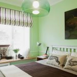 Murs verts dans la chambre