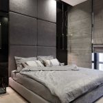 Conception d'une chambre à coucher dans les tons gris