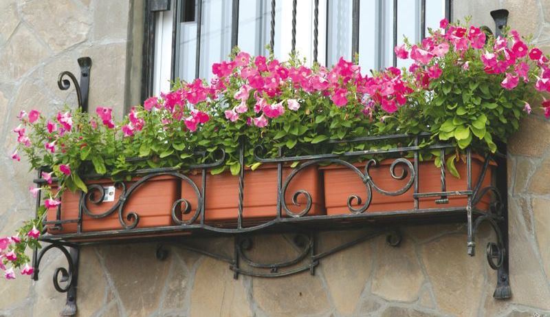 balcon pour les fleurs sur la fenêtre