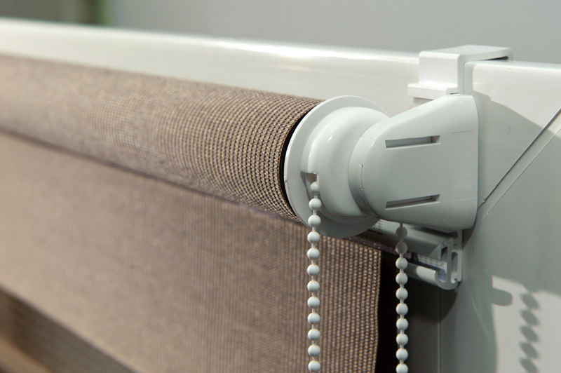 roller blinds on the brackets