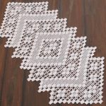 serviette de filet au crochet