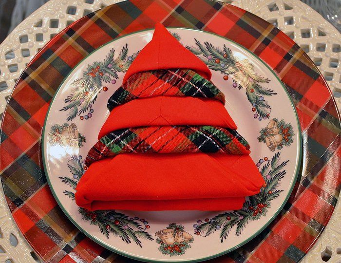 Photo de serviettes de sapin de Noël
