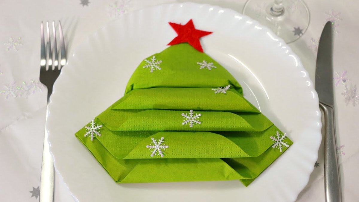 Serviettes de sapin de Noël