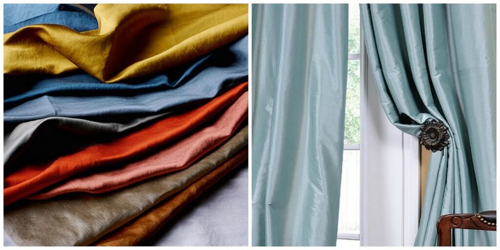 satin pour rideaux
