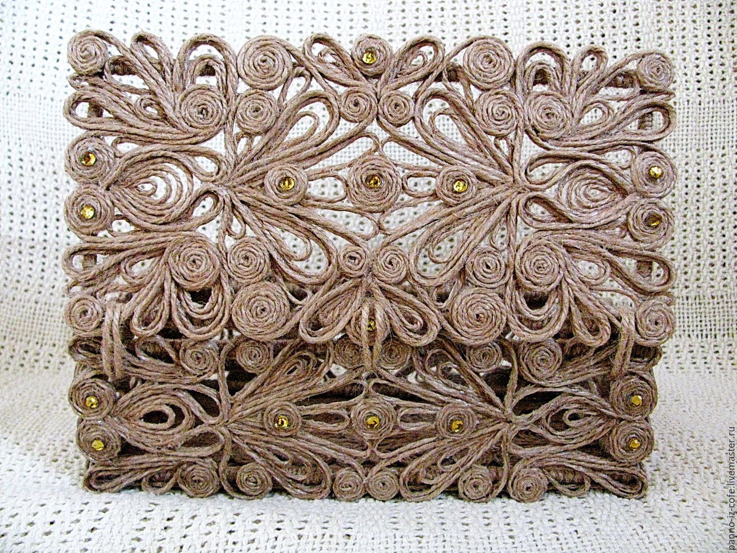 photo de décor de boîte de jute