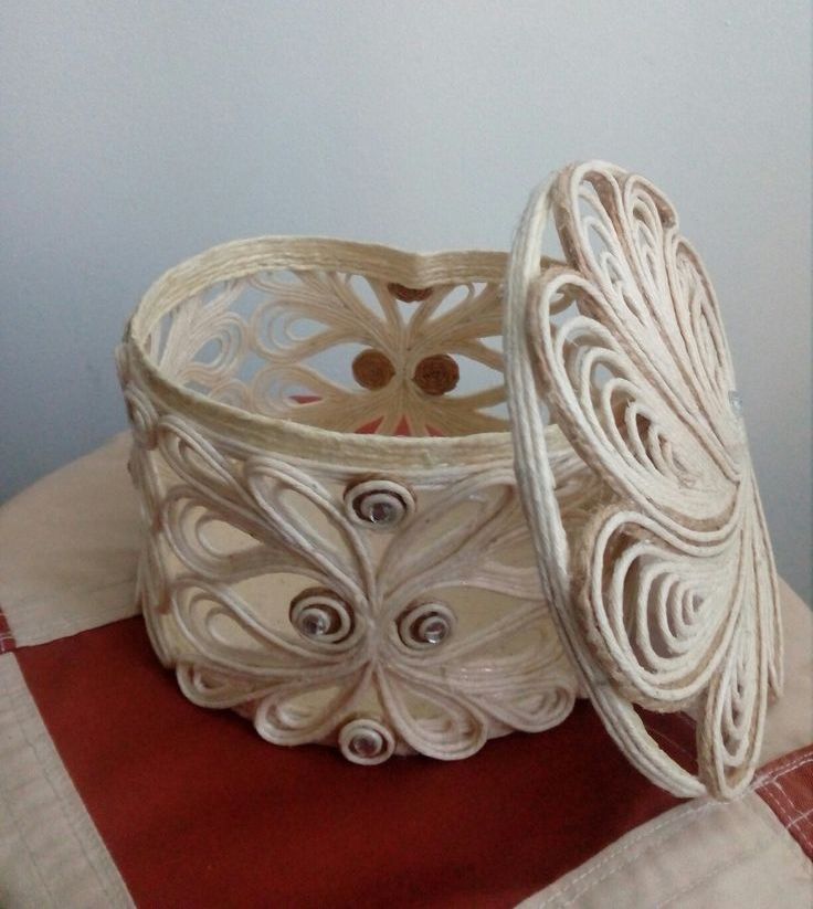 boîte à bijoux en jute