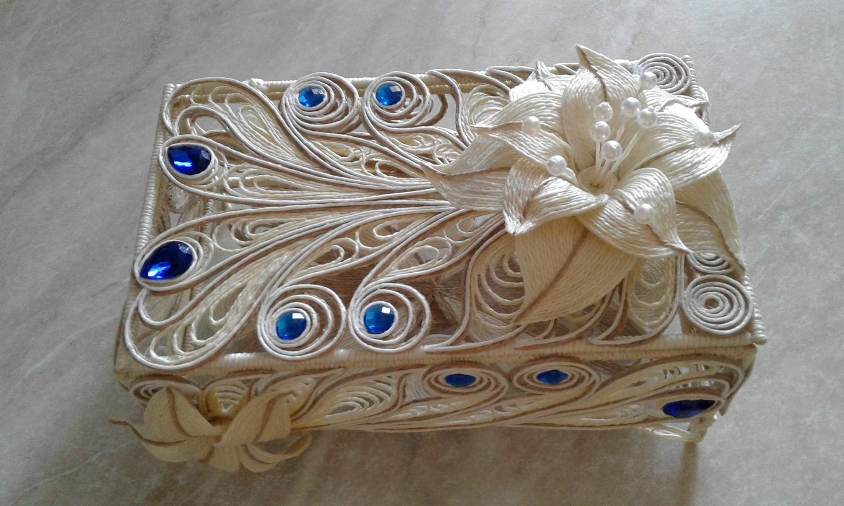 boîte à bijoux en jute