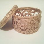 boîte de jute ronde en jute