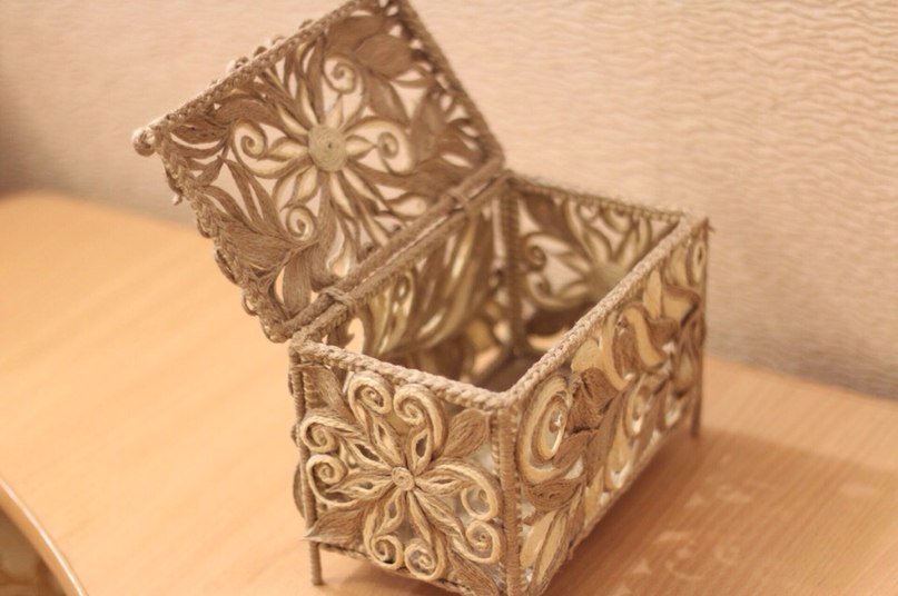 boîte de jute avec vos propres idées de design