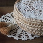 boîte à bijoux au crochet décor de photo