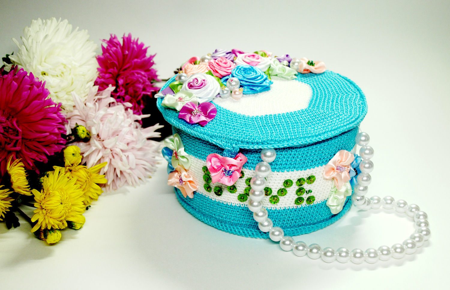 idées de décor de boîte de bijoux de crochet