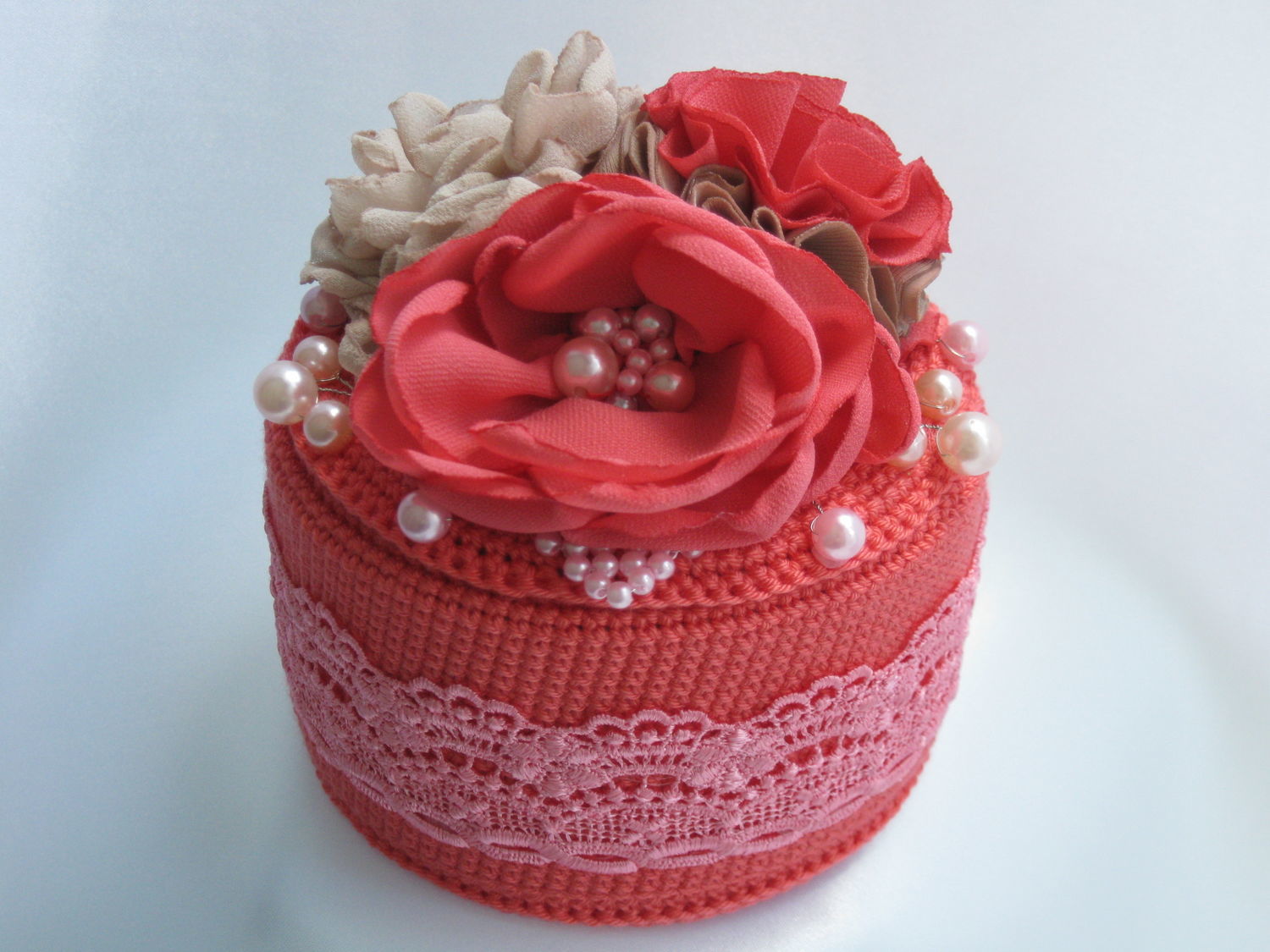 photo de conception de boîte de bijoux de crochet