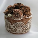 boîte à bijoux au crochet décor de photo