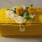 boîte à bijoux au crochet décor de photo