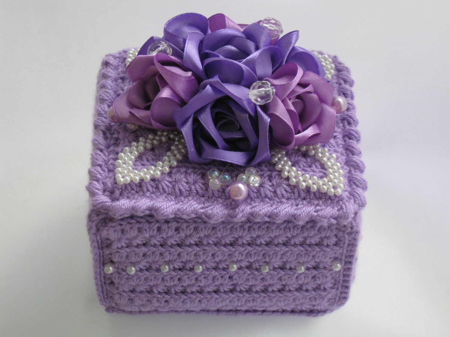 décoration de boîte au crochet