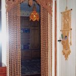 Stylish doorway design with a rope curtain