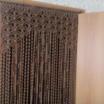 Beautiful curtain on the door to the bedroom