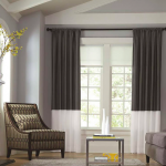 cortinas para foto de papel de parede cinza