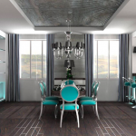 cortinas para idéias de foto de papel de parede cinza