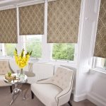roller blinds in the bay window