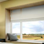 roller blinds with electric drive in the apartment