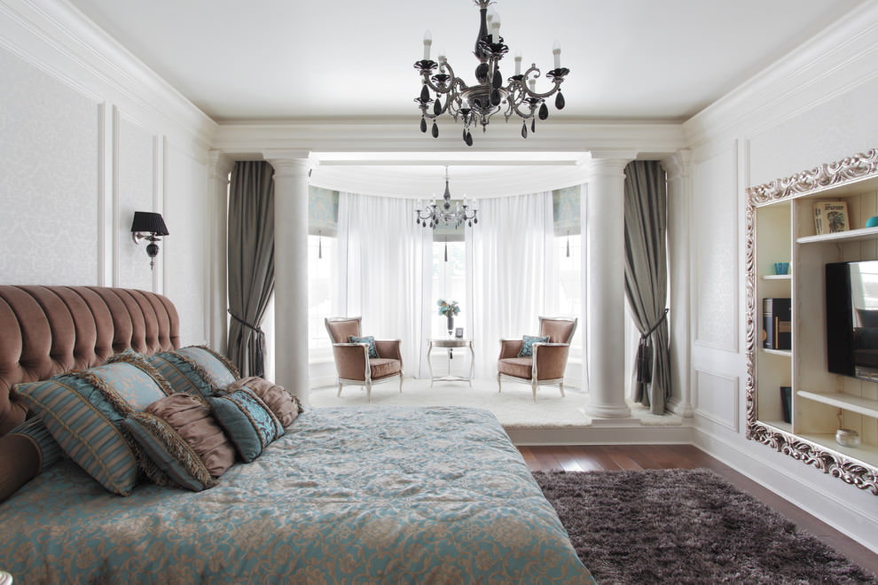 modern classic curtains in the bedroom