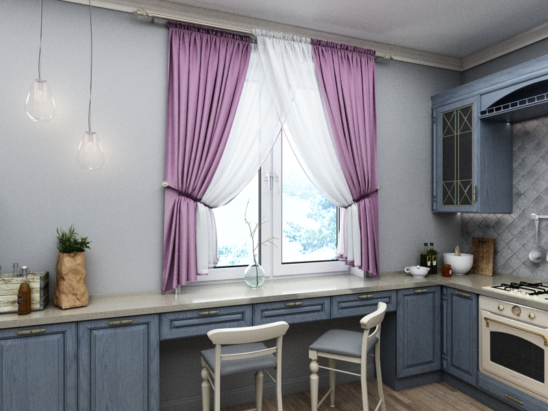 rideaux pour les idées de cuisine