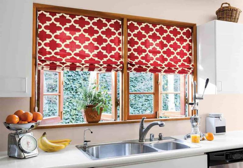 rideaux pour la cuisine éclectique