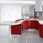 rideaux pour la cuisine dans un style high-tech moderne