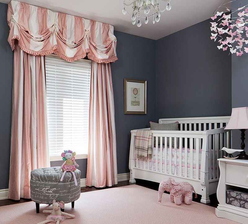 cortinas para idéias de design de papel de parede cinza