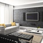 cortinas para foto de design de papel de parede cinza