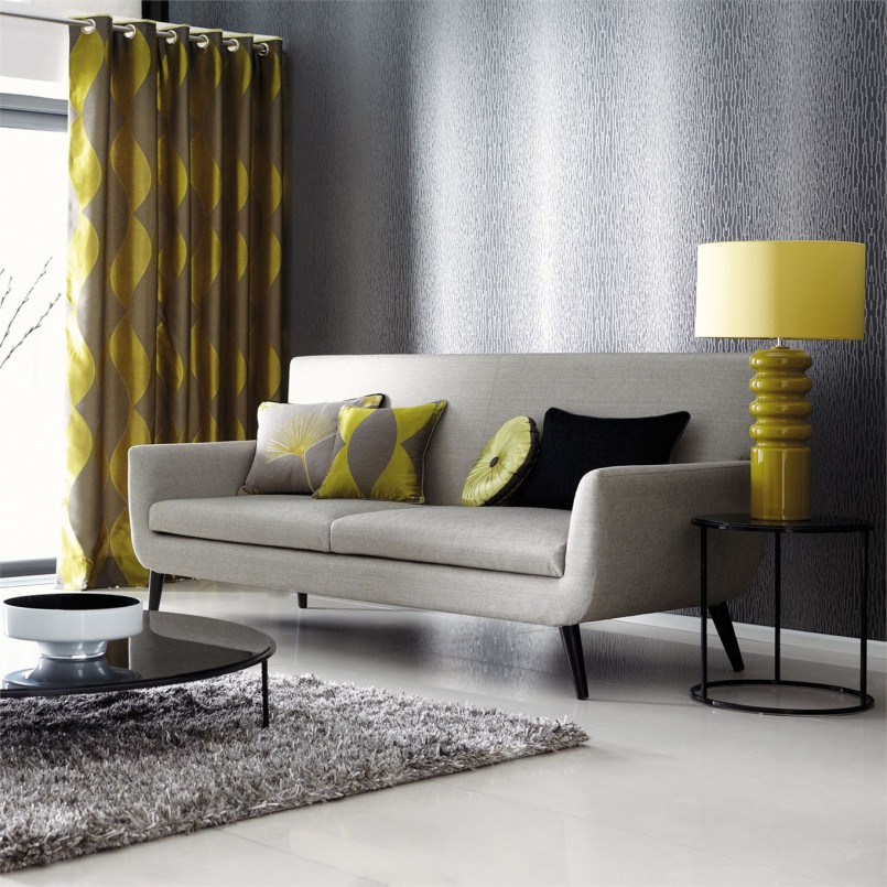 cortinas para opções de papel de parede cinza