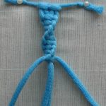 Photo diagonal weaving chains of thin ropes