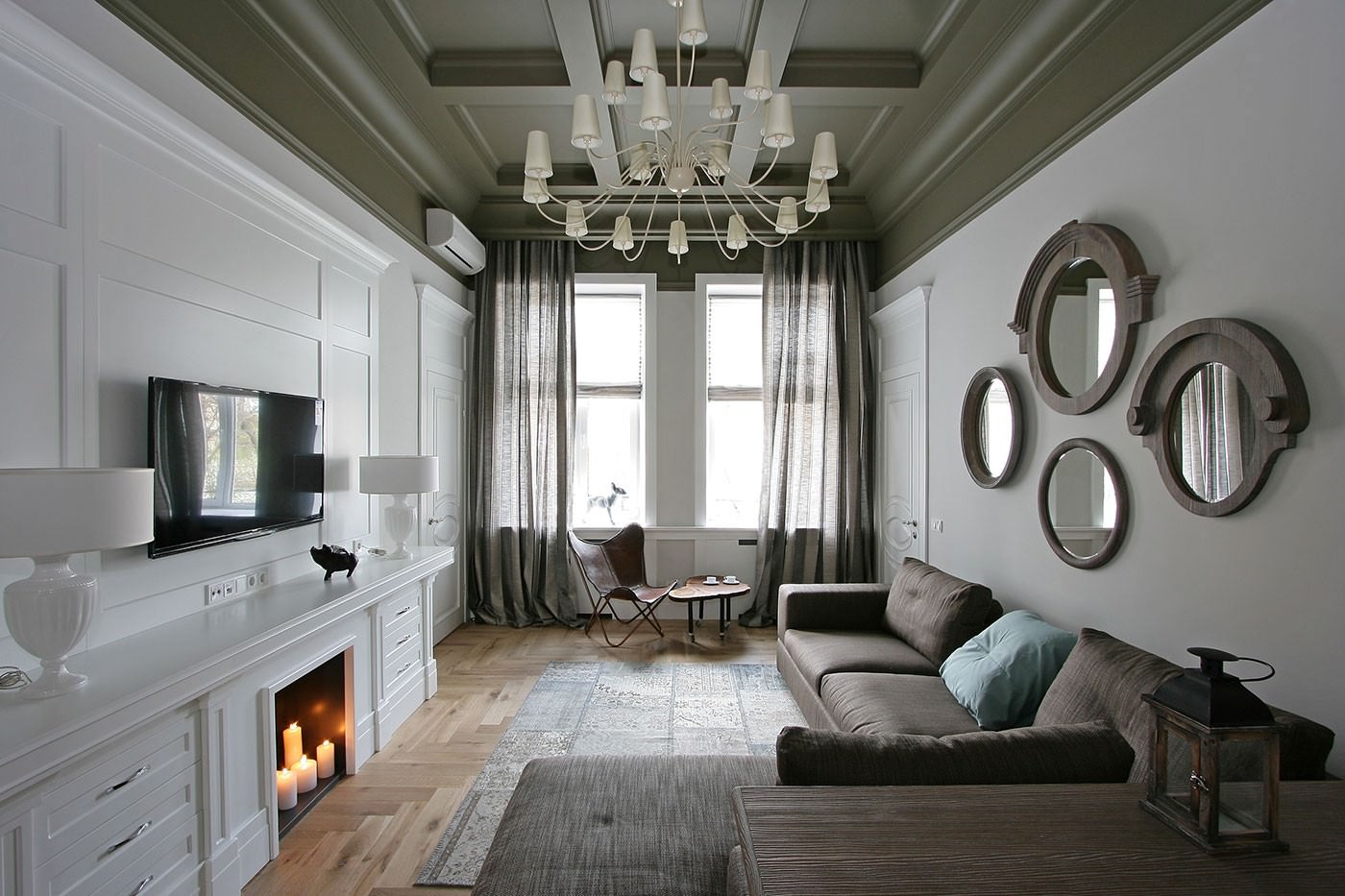 rideaux dans le salon moderne