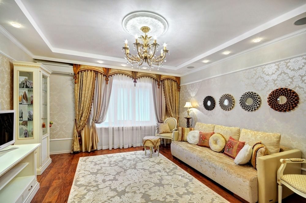rideaux modernes dans le salon