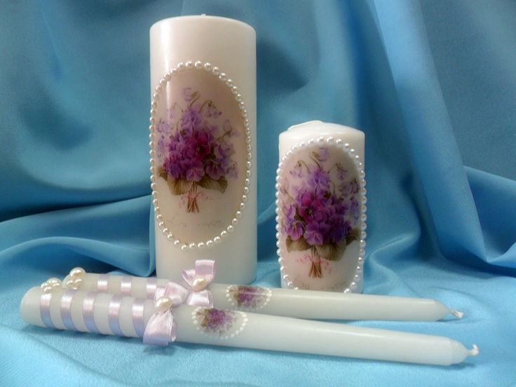 bougies de découpage de mariage