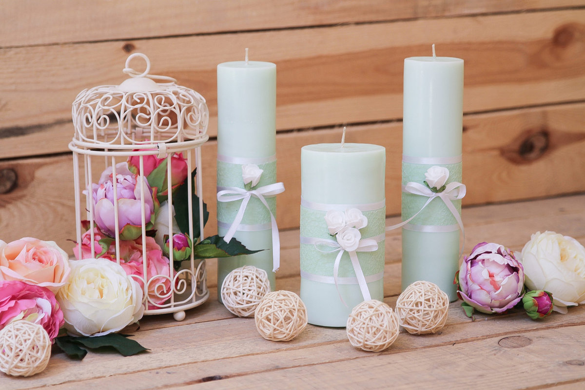 conception de photo de bougies de mariage