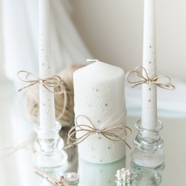 décoration de bougies de mariage